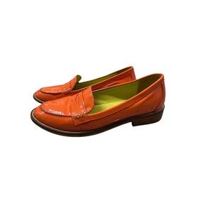Boden Women’s Classic Orange Penny Loafer 38 (US 7) Leather Patent Leather‎